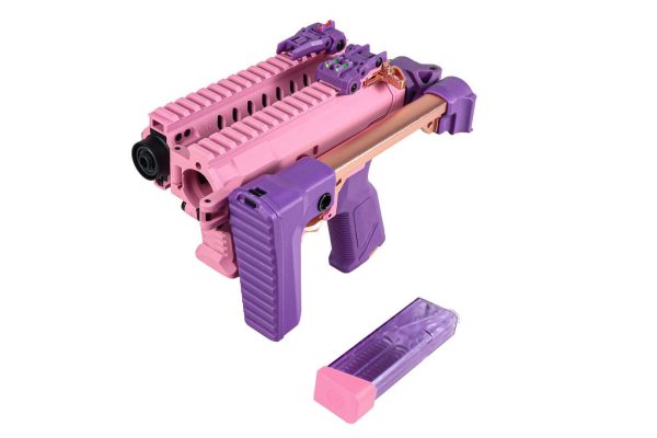 G&G FAR 9 Rapid Folding PCC Airsoft AEG Rifle (Color: Pink) - Image 4